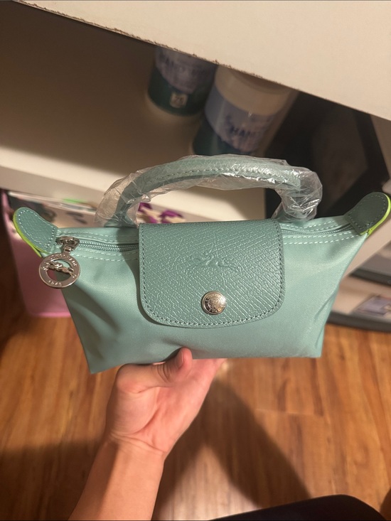 Longchamp Handbags - Longchamp Small Top-Handle Cosmetic Pouch in Mint Green